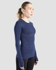 Camiseta Deportiva Personalizada de Primera Calidad para Mujer, Cuello Redondo, para Gimnasio y Running, Secado Rápido, Spandex, Poliéster, Impresión Digital - Product Image 3