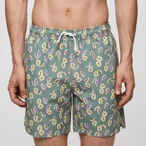 Short de bain pour homme en tissu polyester/coton, doux, séchage rapide, taille élastique, uni, décontracté, personnalisé par sublimation - Product Image 2