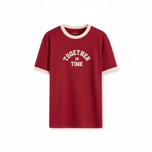 T-shirt décontracté pour homme à manches courtes en coton et polyester, coupe ajustée, uni, respirant, écologique, séchage rapide, 220 grammes, col rond - Product Image 5