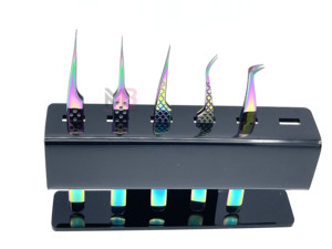 Pinzas para Pestañas de Acero Inoxidable de Alta Calidad al por Mayor, Pinzas para Extensión de Pestañas con Puntas Personalizadas - Product Image 2
