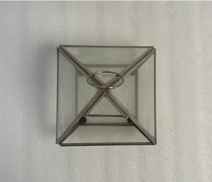 Luxury Glass <b>Lantern</b> <b>Candle</b> <b>Holder</b> For Indoor Outdoor Wedding And Festive Table Decoration Accessories - Product Image 5