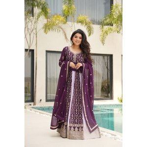 Hermoso vestido indio y paquistaní con Dupatta para ropa de fiesta - Product Image 5