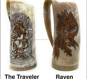Tapa a prueba de fugas de alta tendencia, taza de café con aislamiento al vacío, taza de cuerno vikingo con asa y taza corta con abrebotellas - Product Image 4