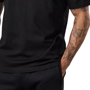 Camiseta de jersey negra premium con cuello redondo para hombre, manga corta, transpirable, ligera, atlética, para correr, fitness, gimnasio, entrenamiento, informal - Product Image 6