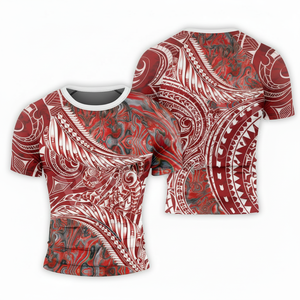 เสื้อยืดคอมเพรสชั่นพิมพ์ลายตามสั่งสำหรับผู้ชาย ทรงเข้ารูป แห้งเร็ว เหมาะสำหรับออกกำลังกาย ฟิตเนส เล่นกีฬา  แบบซับลิเมชั่น - Product Image 5
