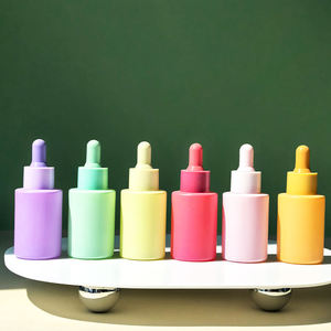 Botella de Vidrio con Gotero y Cabeza de Silicona, Color Macaron, Hombro Plano, para Aceites Esenciales, Envase Cosmético - Product Image 6