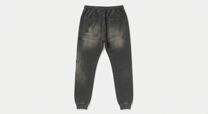 Men Vintage Distressed Washed Midweight Denim Jogger <b>Pants</b> Loose Fit <b>Ripstop</b> Casual Drawstring <b>Cargo</b> Style Mid Waist XL - Product Image 3
