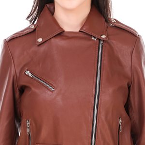 Wholesale New European and American Women's Popular Jacket PU Women's <b>Leather</b> Jacket Women's <b>Leather</b> Jacket - Product Image 4