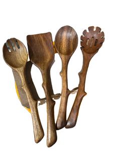 Ustensiles de cuisine en bois naturel Outils de cuisine et de service Vaisselle durable Service de café Ustensiles de cuisine - Product Image 3
