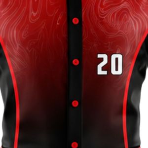 <b>Red</b> Black Baseball Kit for Men Full Uniform Button Down Jersey Pants <b>Belt</b> Breathable Lightweight Athletic Team Tournament Sports - Product Image 6