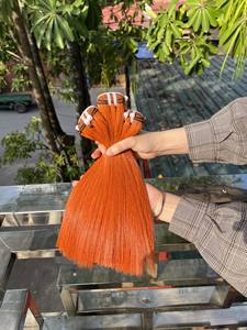 2024 Hot Orange Bonestraight Hair Extensions Training Heads Female Vietnamese <b>Braiding</b> Bundles for Women - Product Image 2