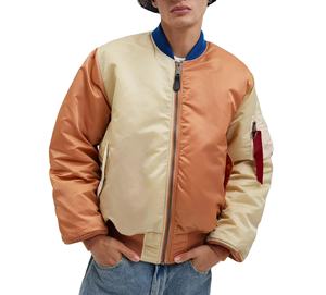 Vente en gros Vêtements d'extérieur Blouson d'aviateur à fermeture éclair Blouson d'aviateur en nylon épais avec doublure en satin personnalisé pour hommes et à la mode - Product Image 5