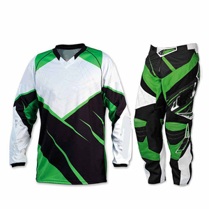 Men's Full Sleeve <b>Green</b> Black White Motorcycle Racing Suit Long Sleeve Polyester Quick Dry All Seasons <b>Motorbike</b> Wear - Product Image 1