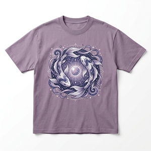 Custom Crystal Butterfly Graphic Men's White Heavyweight T-<b>Shirt</b> Dark Prism Geometric Insect Tee - Product Image 4
