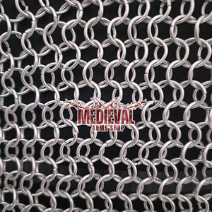 Camisa de Malla de Aluminio de Media Manga con Anillos de 10mm, Armadura Medieval Vikinga Hecha a Mano para Recreación Histórica, Disfraz de Halloween, Traje de Caballero - Product Image 6