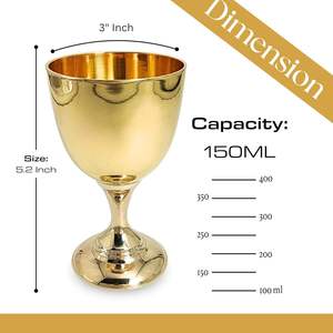 Brass Wine Tumbler Engraved Finish Wine Glass Metal Crafts <b>Drinkware</b> Glass Wedding Gift Bridesmaid Gift Decor Wine Goblets - Product Image 4