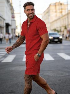 Conjunto Deportivo Informal para Hombre de Alta Calidad, Transpirable, Ecológico, de Secado Rápido, 100% Poliéster, Camiseta y Pantalones Cortos, Directo de Fábrica - Product Image 3