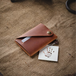 Mini Minimalist Genuine Leather <b>Wallet</b> Slim Card Holder Women Classic Brown Coin Purse Large Capacity Handmade Gift Hasps - Product Image 5