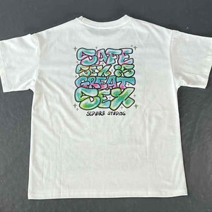 Camiseta de Manga Corta para Hombre, Personalizada, de Corte Holgado y Talla Grande, Impresión en Serigrafía, Tela de Seda, Cuello Redondo - Product Image 4