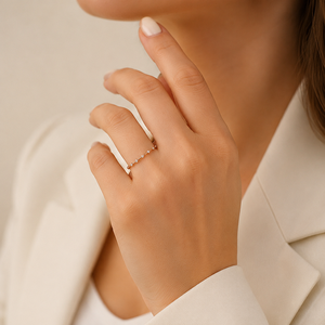 Anillo de Boda Apilable de Eternidad Completa con Burbuja Flotante de Diamante Cultivado en Laboratorio de 0.25CT, Oro de 14K y Plata S925, Joyería Fina de Moda para Fiesta, Regalo - Product Image 5