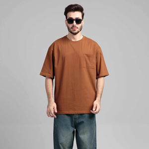 Camiseta Oversize de Hombre con Hombros Caídos, Blanca, Ajuste Holgado, Cuello Redondo, Manga Corta, Algodón Grueso Premium, Estilo Casual Urbano, Camiseta Lisa - Product Image 3