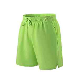 Men's <b>White</b> Quick Dry Shorts Elastic Waist Drawstring Casual Solid Color Woven Polyester Mid Length Shorts For Men's - Product Image 2