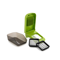 Compacte handmatige snijmachine met duurzaam kunststof behuizing, scherpe roestvrijstalen messen, twee-in-één ontwerp voor snijden & hakken, wasbaar