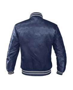 แจ็คเก็ตบอมเบอร์ผู้ชายคุณภาพสูงขายส่ง ไซส์ XL ผ้าซาติน คอตั้ง น้ำหนักเบา บริการ OEM สำหรับฤดูหนาว - Product Image 2