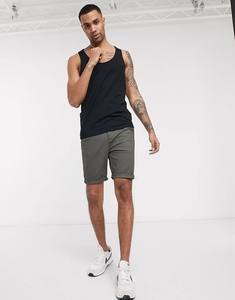 Débardeur en coton tricoté noir pour homme, col rond, uni, décontracté, respirant, style muscle - Product Image 1