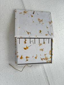 Marigold Flower Handmade Paper Journal <b>Box</b> with Button Closure Eco Friendly <b>Floral</b> Paper Gift Journal Set - Product Image 4
