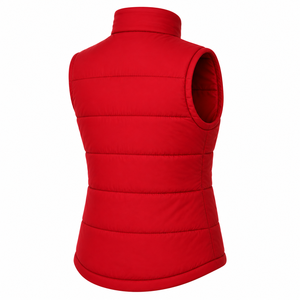 Chaleco Acolchado sin Mangas para Mujer al por Mayor, Cuello Alto, Bolsillos con Cremallera, Color Sólido, Personalizado, Cálido de Invierno, de Poliéster/Nylon - Product Image 4