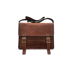 Sac messager en cuir pleine fleur avec sangle réglable et fermeture éclair, portable pour les trajets quotidiens et les voyages d'affaires - OEM/Vente en gros - Product Image 1