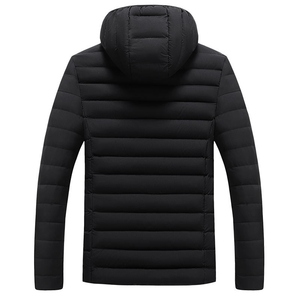<b>Men's</b> Winter Hooded Puffer <b>Jacket</b> Color Blocking Zipper Closure Waterproof Windproof Casual Outerwear Thick Polyester Front - Product Image 6