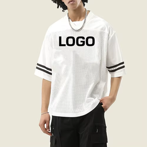 Haut décontracté pour homme à col en V, coupe rétro, manches courtes, 100 % polyester, design uni, coupe ample - Product Image 2