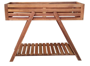 Soporte de Madera para Macetas de Jardín, Estante de Almacenamiento Exterior con Rejillas, Organizador para Patio y Terraza - Product Image 1