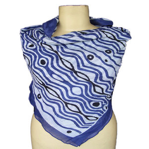 Écharpe en mousseline élégante à franges perlées, légère et transparente, accessoire de mode fluide et doux pour soirées, mariages et occasions décontractées - Product Image 3