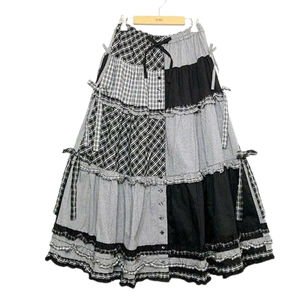 กระโปรงผ้ายีนส์ปะต่อธรรมชาติวินเทจ Boho เก๋เทศกาลสวมใส่บริการ OEM ปรับแต่ง MOQ 50ชิ้น - Product Image 4