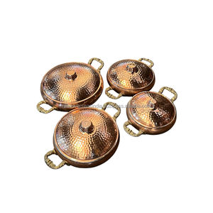 Casserole en cuivre martelé de haute qualité avec couvercle et double poignée Batterie de cuisine durable et élégante pour chaque cuisine au meilleur prix - Product Image 5