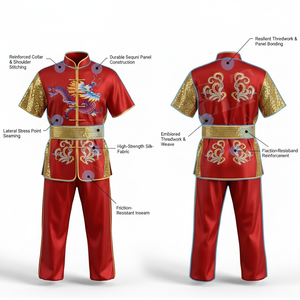 Ropa Deportiva al por Mayor, Uniforme de Kung Fu y Tai Chi, Bordado a Mano Personalizado, Diseño Personalizado, Traje de Artes Marciales y Karate - Product Image 2