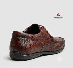 Handmade Waterproof Breathable Light <b>Men's</b> Office Career Formal Dress <b>Shoes</b> Toe Box Slip-On Genuine Leather Upper Rubber Outsole - Product Image 3