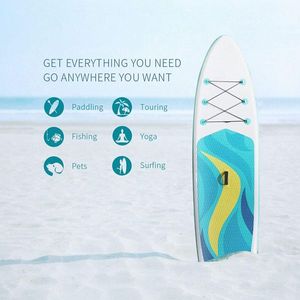 Tavola SUP Gonfiabile 126"x32"x6" Extra Larga e Spessa in PVC Premium con Ponte Antiscivolo, Accessori SUP e Zaino per Ragazzi - Product Image 3