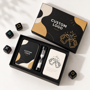 Jeu de cartes personnalisé avec logo, impression personnalisée de qualité 350 g/m², pour fêtes, jeux de société, couples, adultes, jeux de boisson, avec jeu de cartes et plateau de jeu - Product Image 1