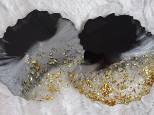 ที่รองแก้วเรซิ่นลายหินอ่อน สวยงาม สำหรับวางเครื่องดื่มบนโต๊ะอาหาร - Product Image 2