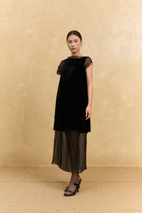 เดรสกำมะหยี่คอวีทรงเอไลน์  แบบลำลองสำหรับงานปาร์ตี้  ใส่สบายช่วงฤดูร้อน  เอวหลวม  สไตล์มินิมอล  ซับในผ้าฝ้าย  ใส่ได้ทุกวัน  ใส่ได้ทั้งแบบลำลองและแบบทางการ  สามารถใส่กลับด้านได้ - Product Image 3