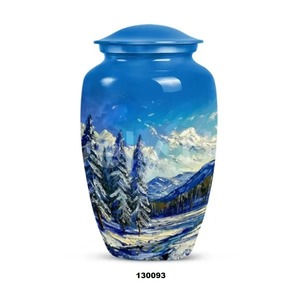 Urne à fleurs noires pour cendres humaines Urne artisanale pour hommes et femmes Honore votre bien-aimé avec urne commémorative décorative - Product Image 3