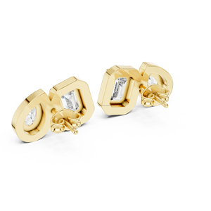 Khatra MOSSANITE Boucles d'oreilles en cristal de mariage en forme d'or 10 carats - Product Image 6