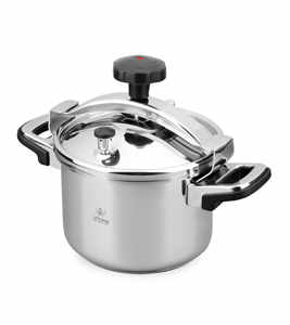 8L Premium 18/10 Stainless Steel Pressure <b>Cooker</b> with Steamer Basket & <b>Glass</b> Lid - Product Image 1
