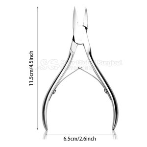 Coupe-ongles en acier inoxydable de haute qualité, courbé/droit, à large ouverture, durable, léger, finition lisse, précision - Product Image 6