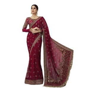 RED COLOR SARREE Pakistani Custom Size Muslim Women <b>Dress</b> with Embroidery Print Design Pakistan <b>Dress</b> for Women WS INTERNATIONAL - Product Image 1