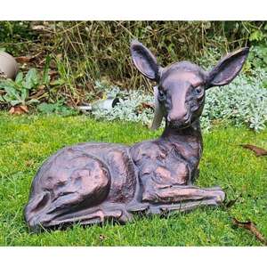 Sculpture de renne bébé en bronze grandeur nature, figurine décorative, prix de gros, décoration de Noël - Product Image 4